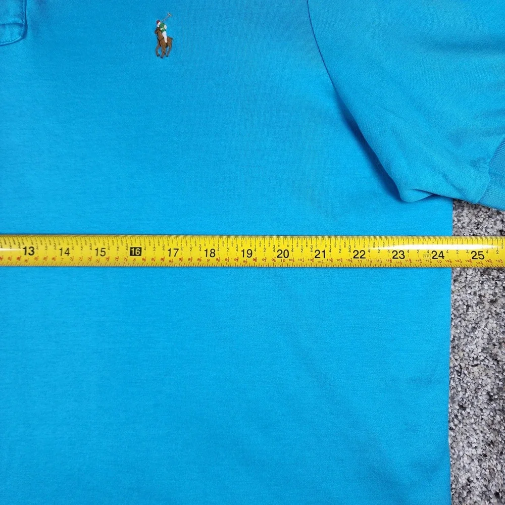 Polo Ralph Lauren Polo Shirt Mens XXL Blue Pima Soft Touch Flesh Pony Excellent